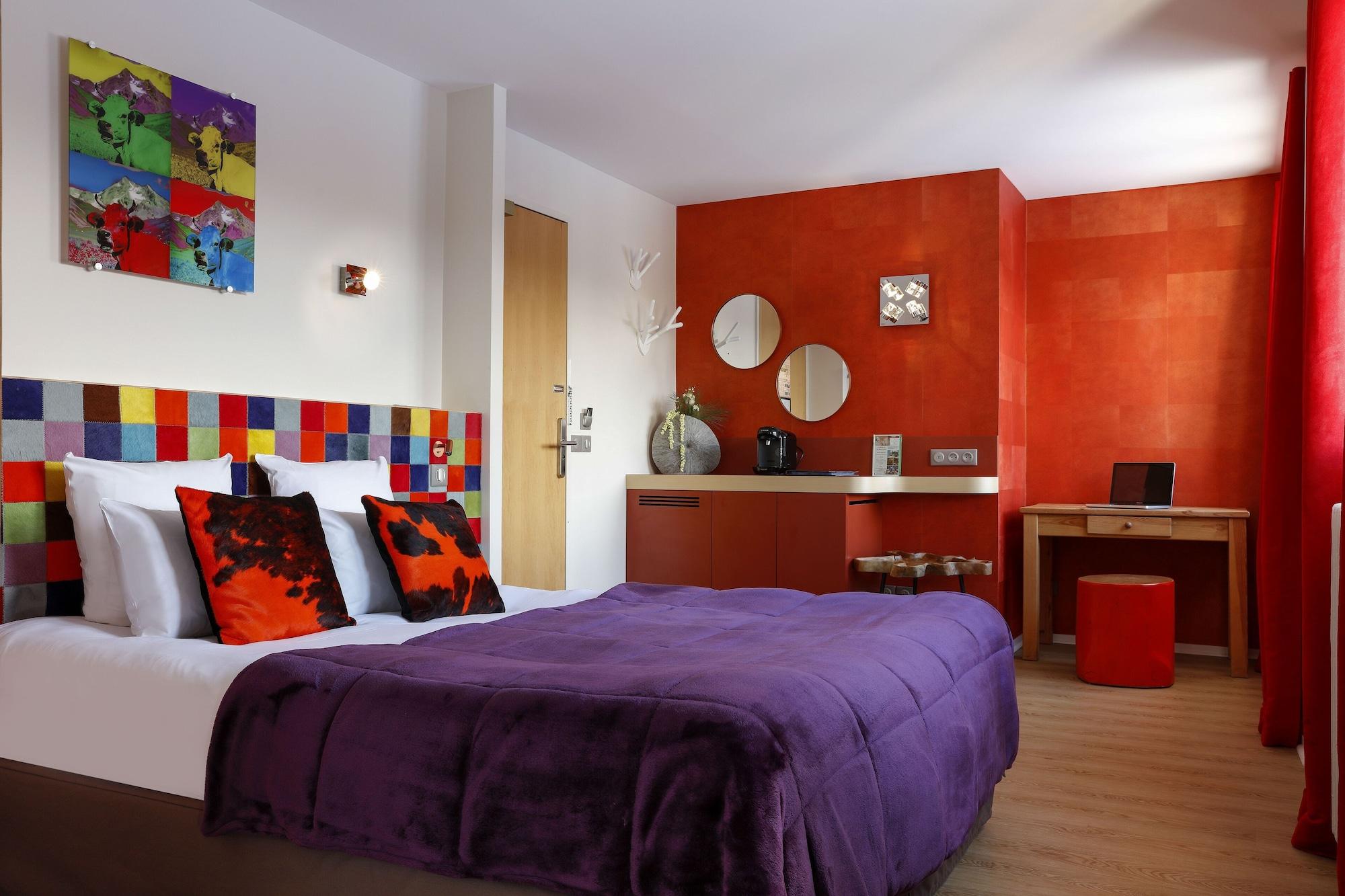 Grandes Rousses Hotel & Spa Alpe d'Huez Luaran gambar A typical room at the hotel