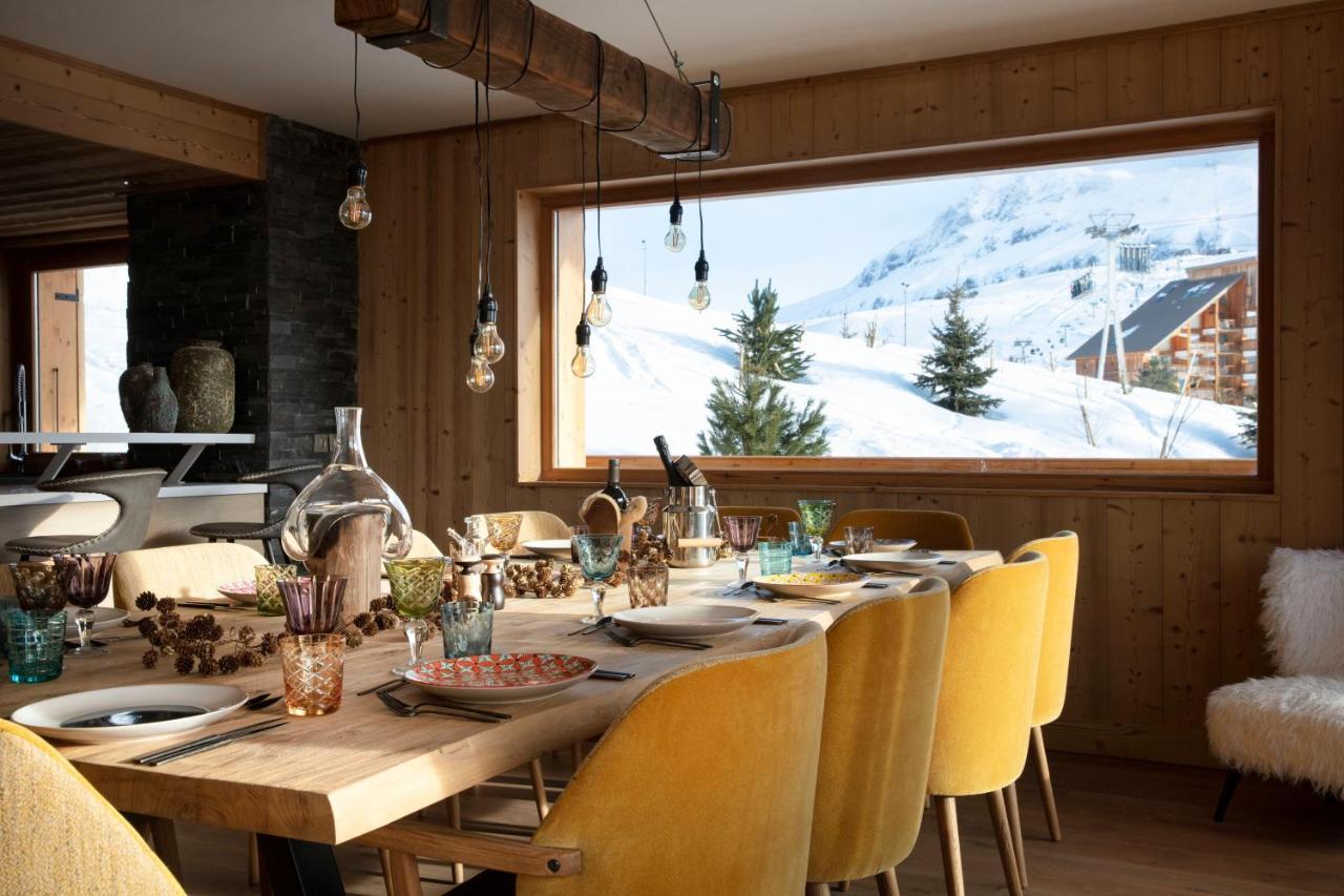 Grandes Rousses Hotel & Spa Alpe d'Huez Luaran gambar Dining room in a chalet